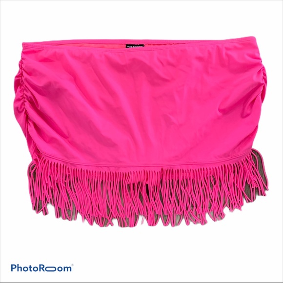 fringe swim skirt